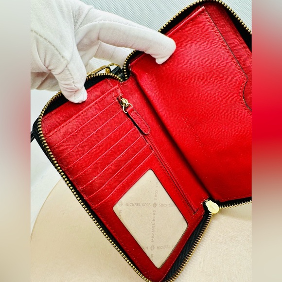 EUC Michael Kors Jet Set Travel MK Logo & Floral Print Wristlet Wallet - Picture 13 of 16